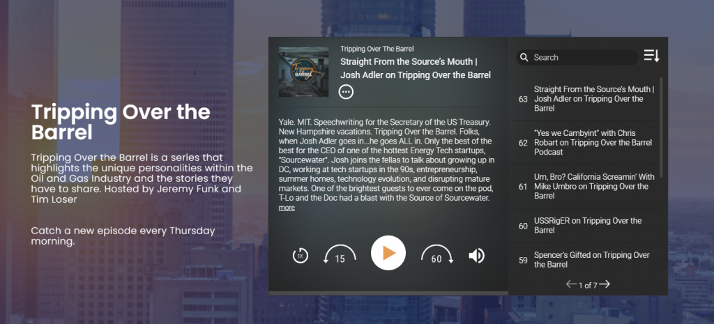Josh Adler talks with Digital Wildcatters on Tripping Over the Barrel Podcast
